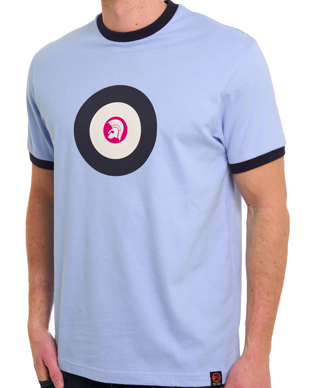 Trojan Target Ringer T-Shirt Powder Blue