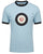 Trojan Target Ringer T Shirt Powder Blue/Navy/Red