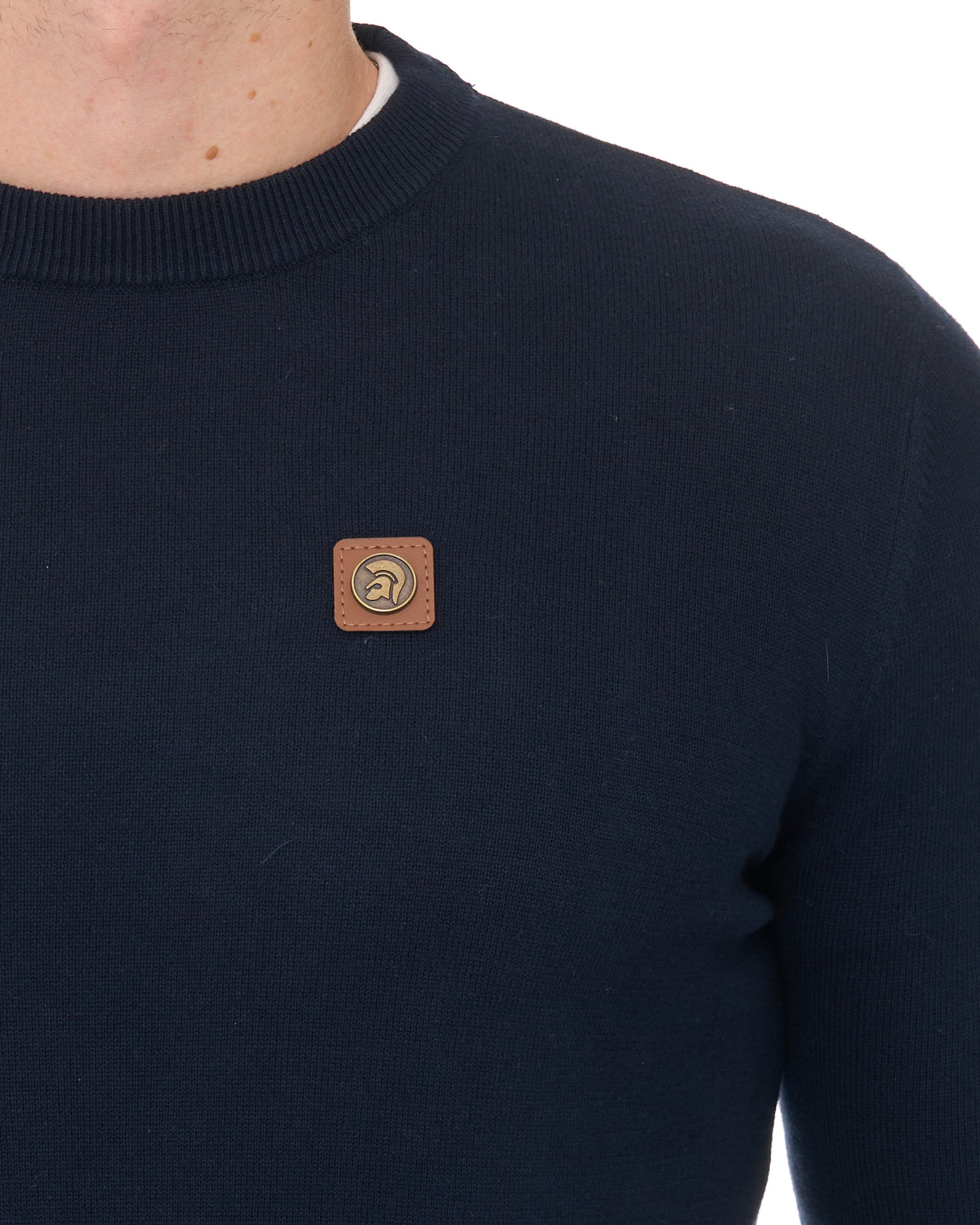 Trojan Union Flag Elbow Jumper Navy