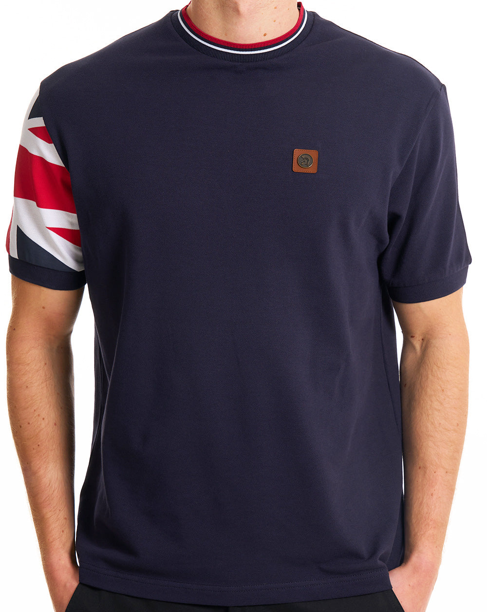 Trojan Union Flag Ärmel-T-Shirt Marineblau