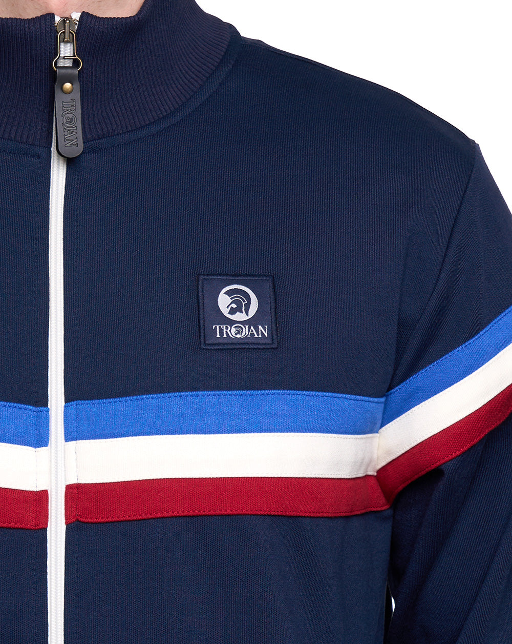 Trojan Retro Stripe Trainingsjacke Marineblau