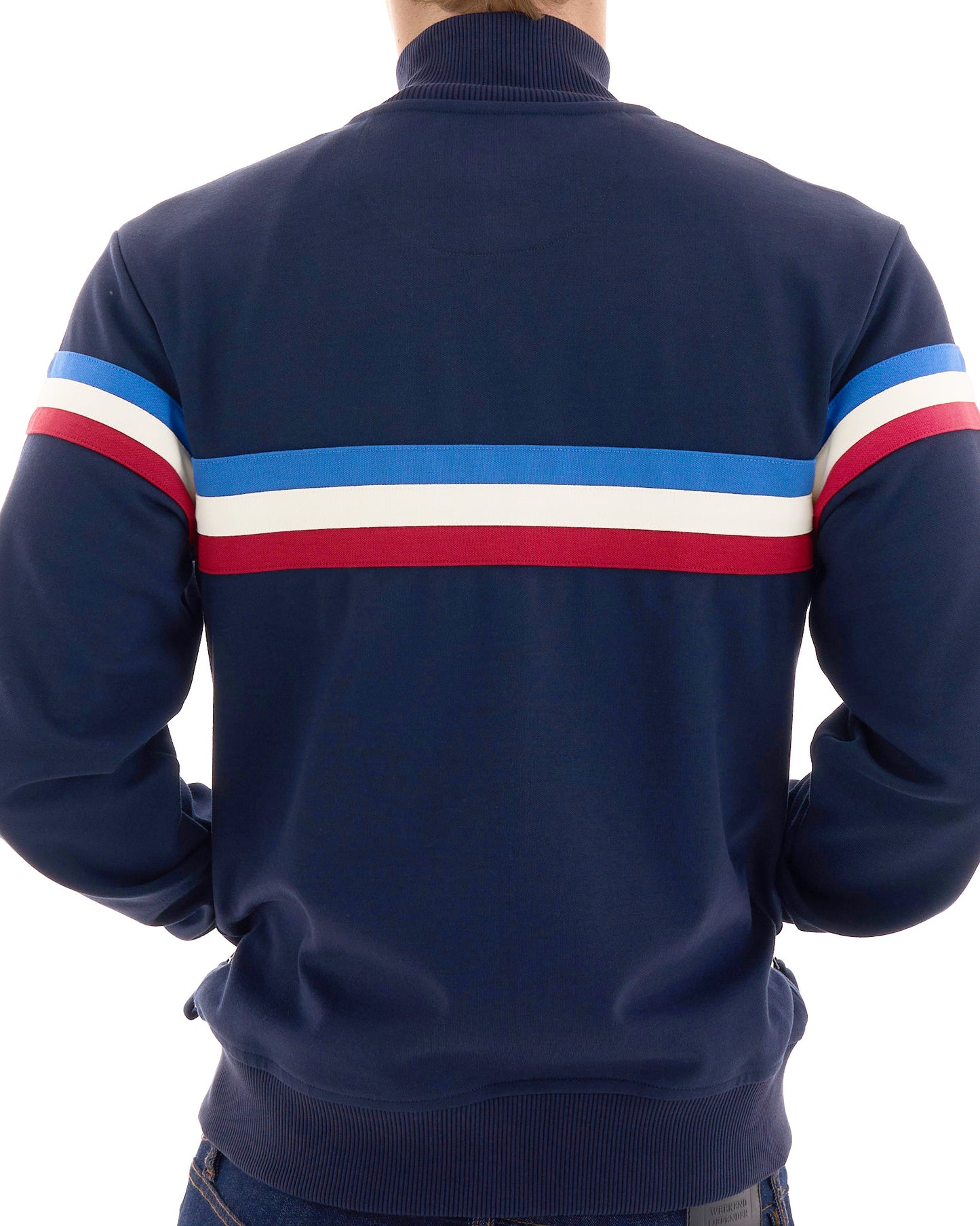 Trojan Retro Stripe Trainingsjacke Marineblau