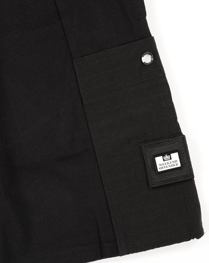 Weekend Offender Chiyoda Ripstop Pocket Shorts Schwarz