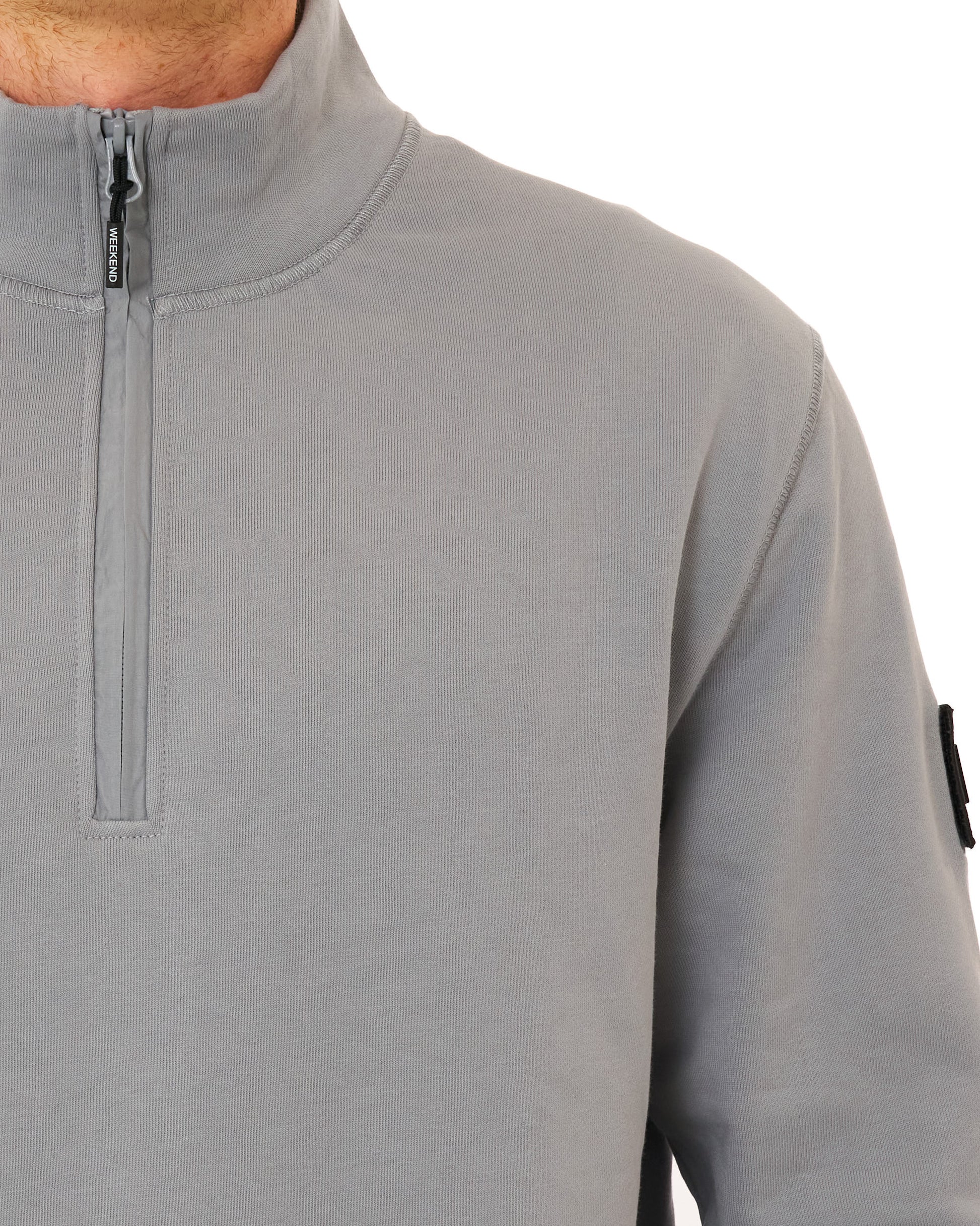 Weekend Offender Kraviz 1/2 Zip Sweat Smoke Grey