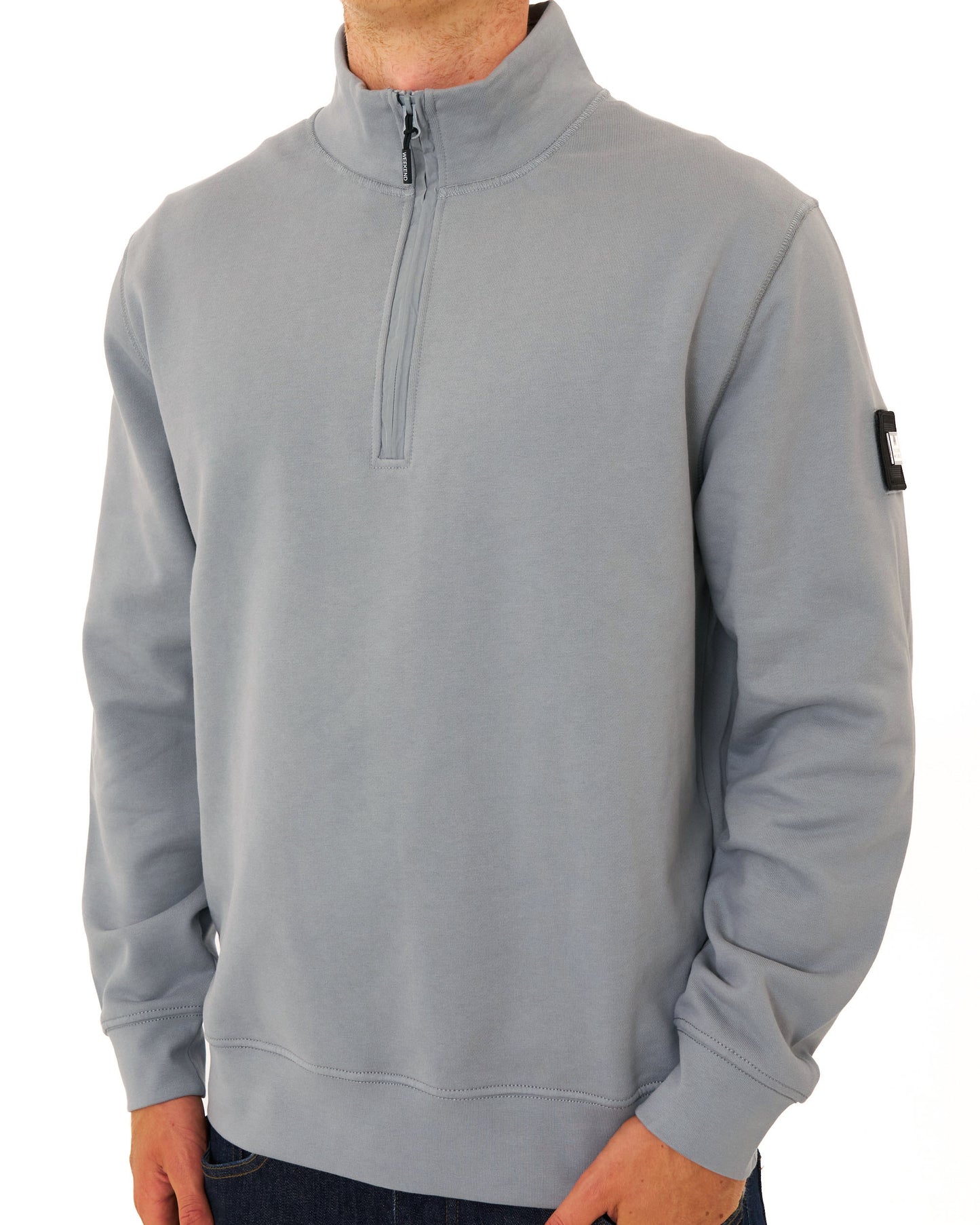 Weekend Offender Kraviz 1/2 Zip Sweat Smoke Grey