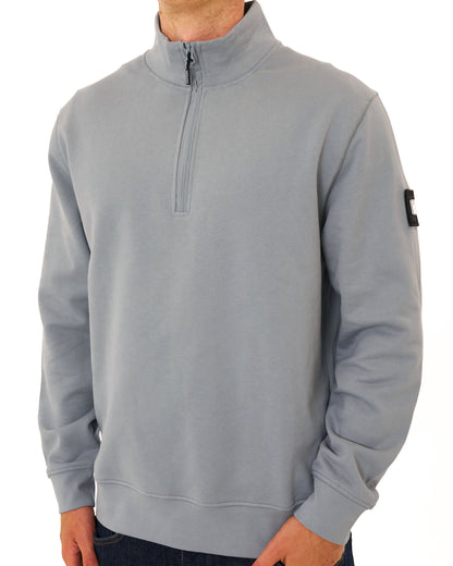 Weekend Offender Kraviz 1/2 Zip Sweat Smoke Grey