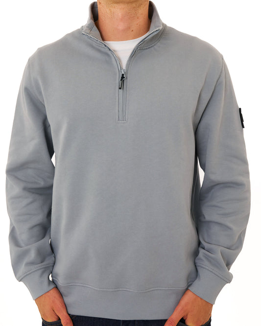 Weekend Offender Weekend Offender Kraviz 1/2 Zip Sweat Smoke Grey