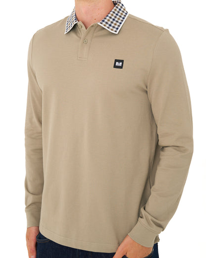 Weekend Offender Lindley LS Polo Shirt Deep Stone