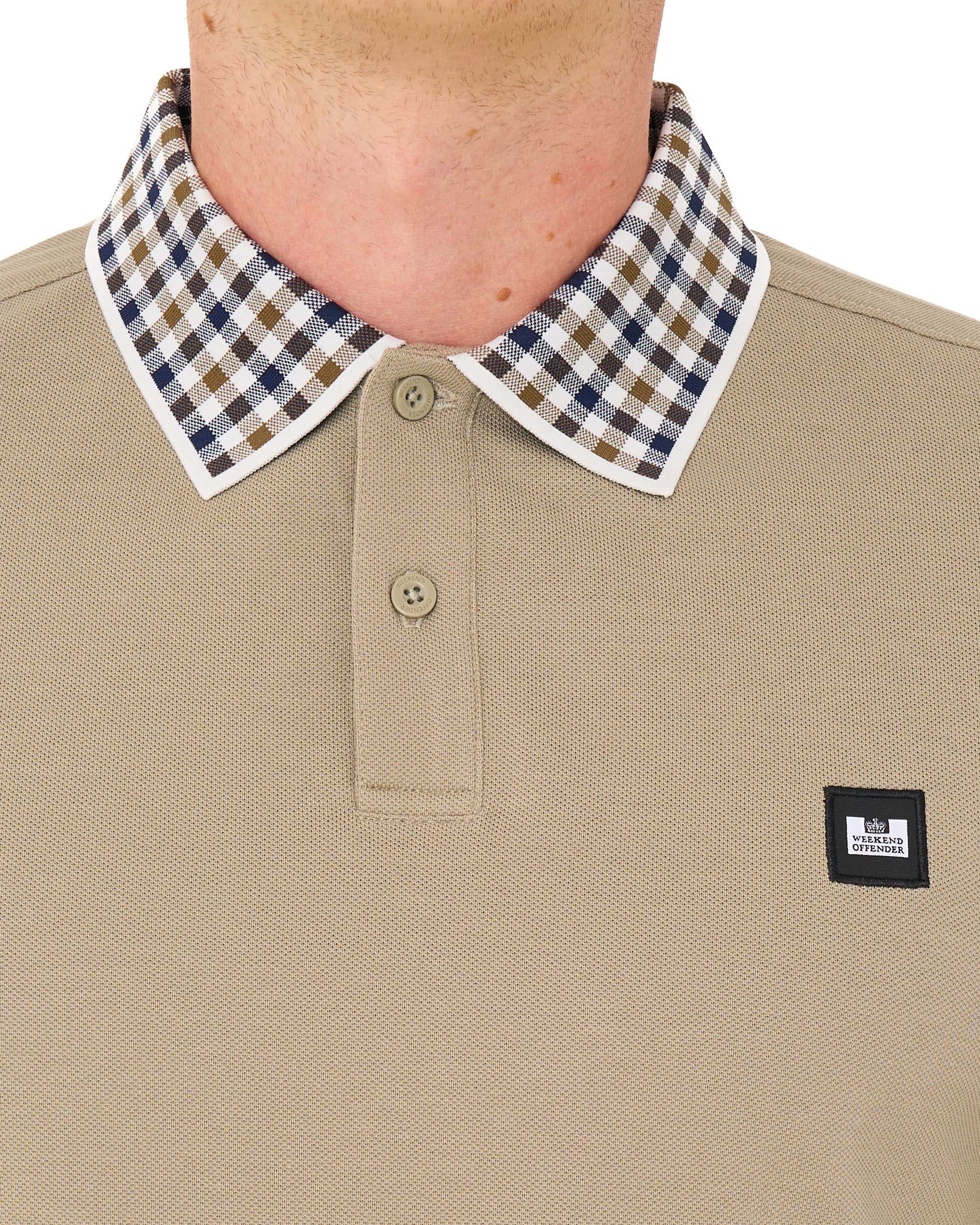 Weekend Offender Lindley LS Polo Shirt Deep Stone