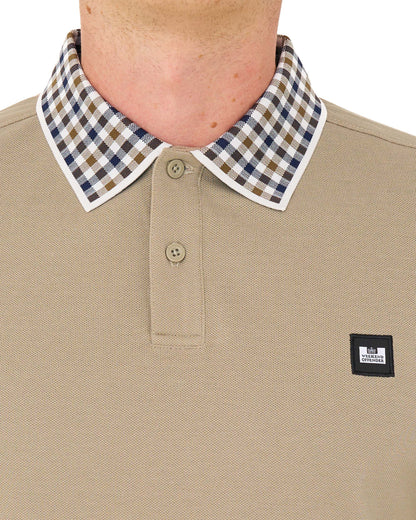 Weekend Offender Lindley LS Polo Shirt Deep Stone