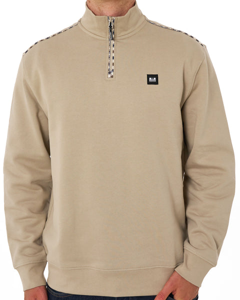 Weekend Offender Matisa Quarter Zip Sweatshirt Deep Stone