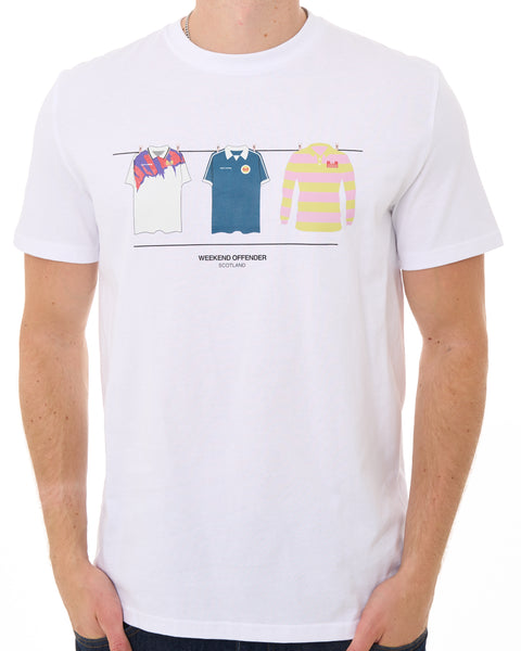 Weekend Offender Schottland Euro T-Shirt Weiß
