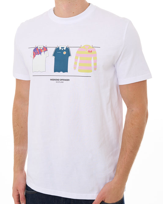 Weekend Offender Weekend Offender Schottland Euro T-Shirt Weiß