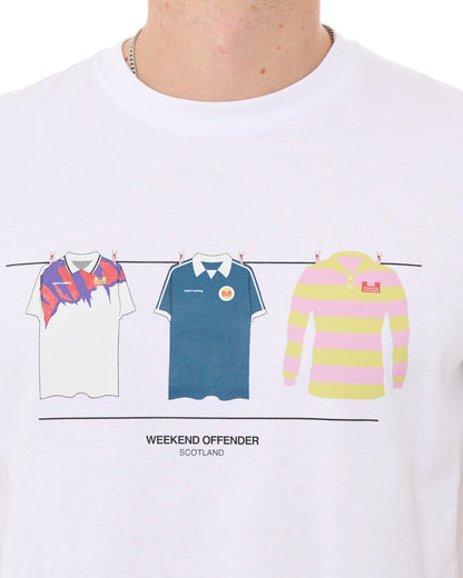Weekend Offender Schottland Euro T-Shirt Weiß