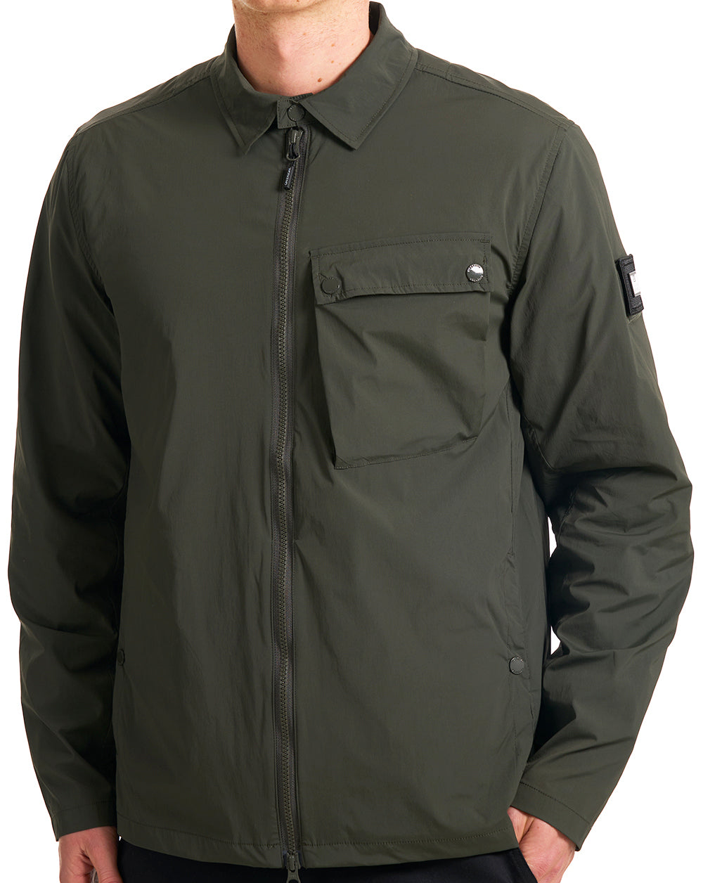Weekend Offender Southbank Overshirt Dunkelgrün