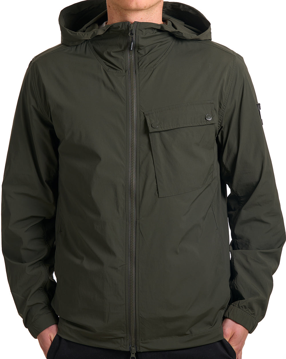 Weekend Offender Temara Technical Windbreaker Dark Green