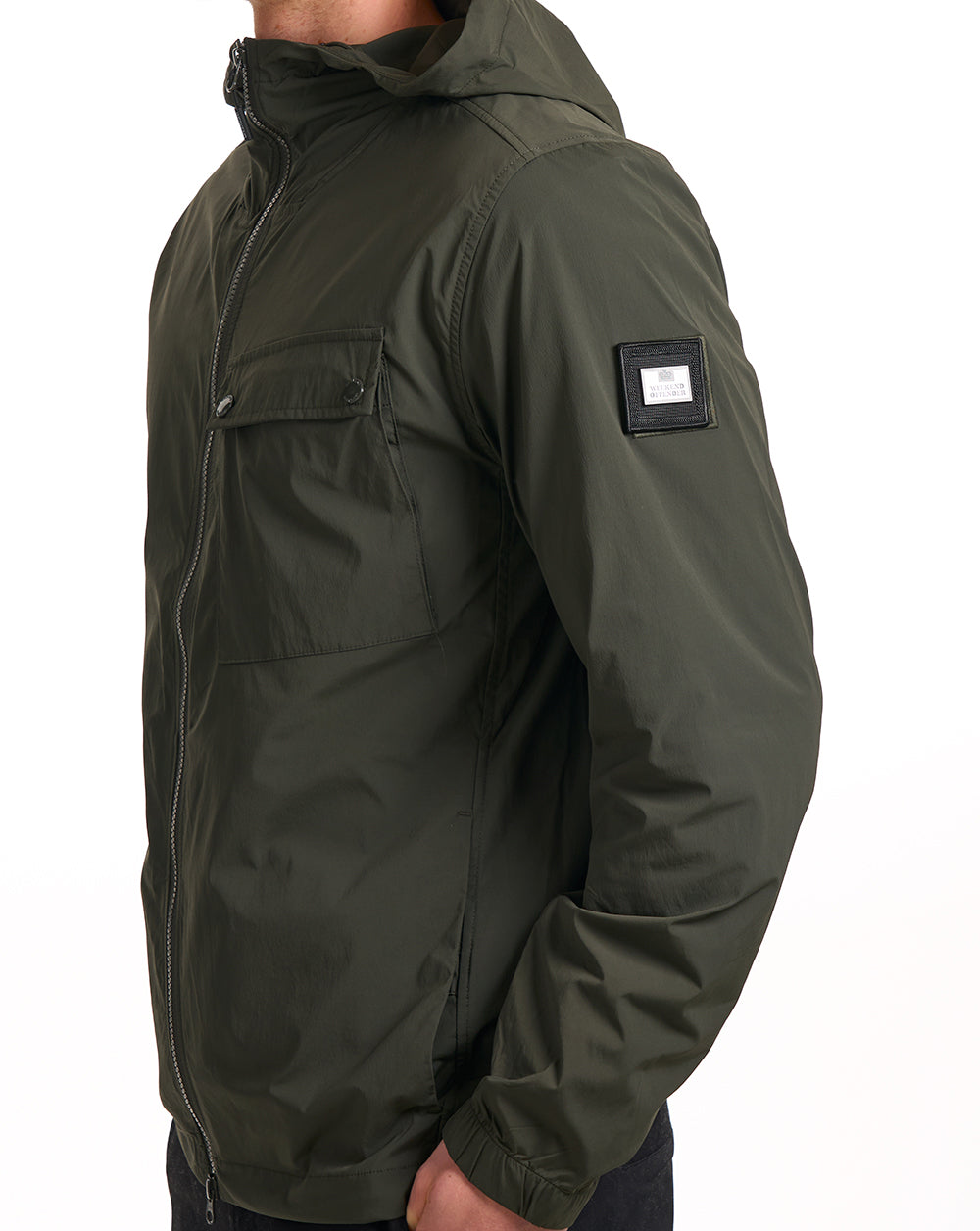 Weekend Offender Temara Technical Windbreaker Dark Green