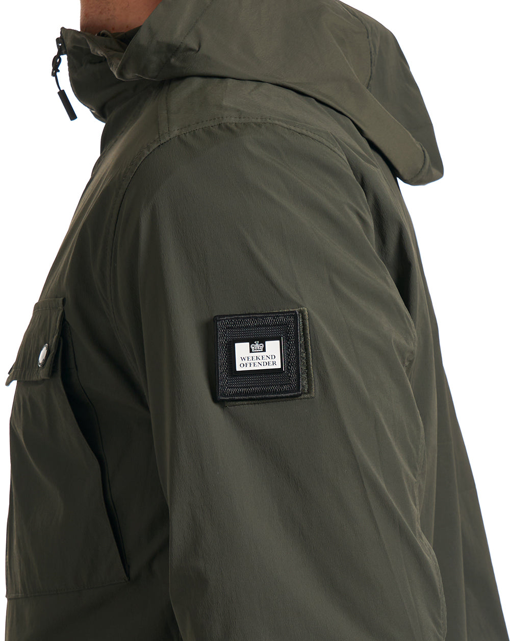Weekend Offender Temara Technical Windbreaker Dark Green