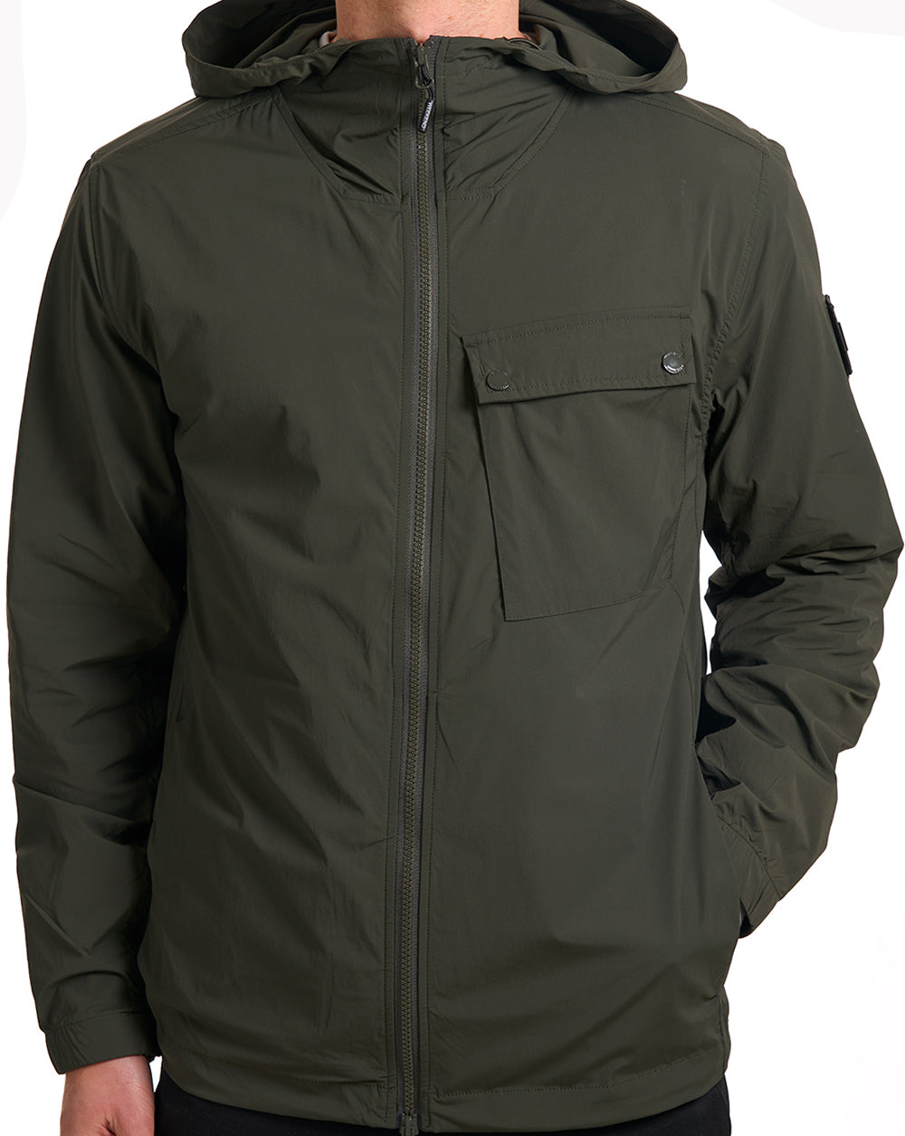 Weekend Offender Temara Technical Windbreaker Dark Green