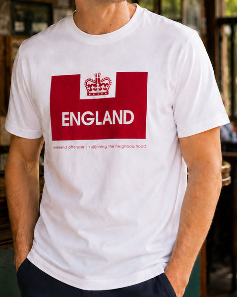Weekend Offender England T-Shirt White