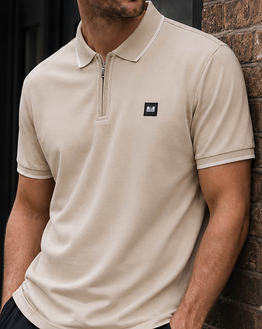 Weekend Offender Weekend Offender Monti Zip Polo Shirt Deep Stone