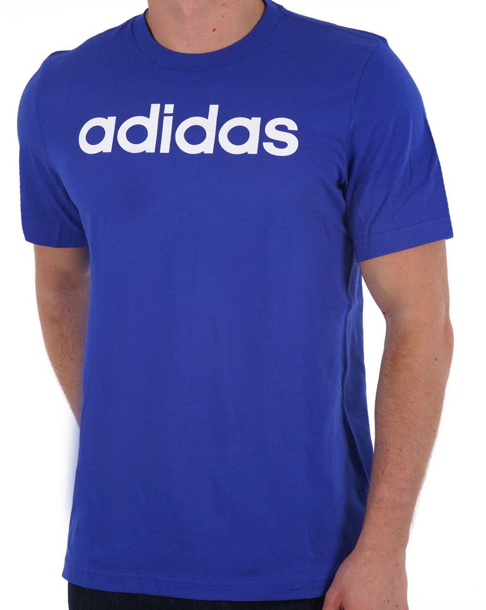 Adidas Linear Logo T-Shirt Blau