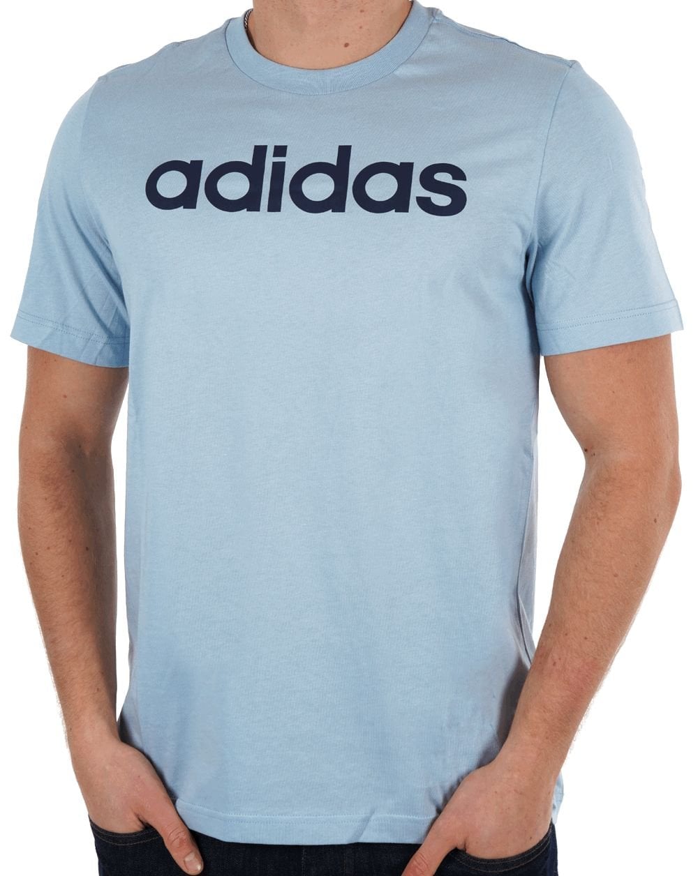 Adidas Linear Logo T-Shirt Himmelblau