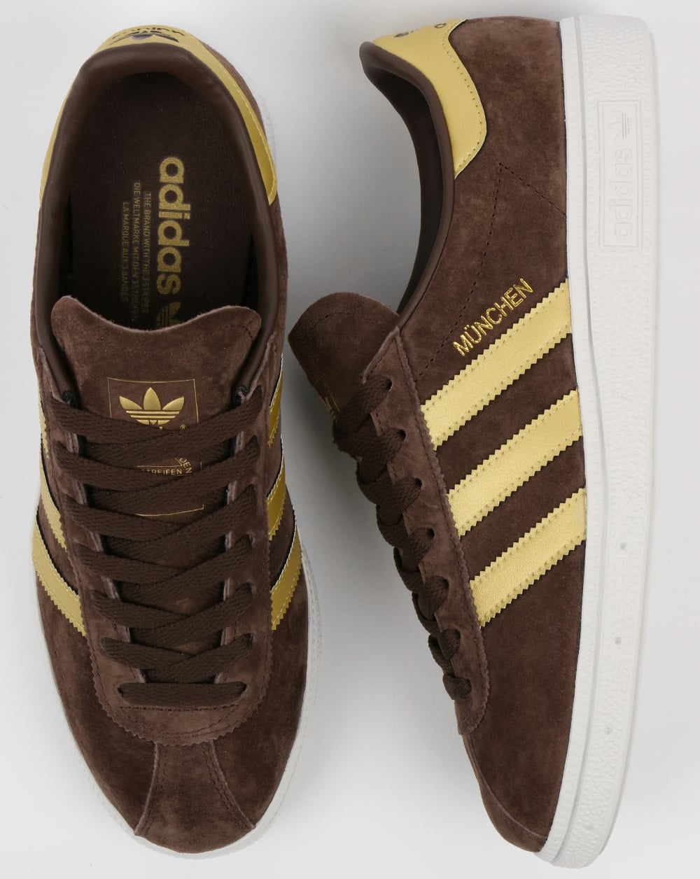 Adidas Munchen Trainers Brown/Gold