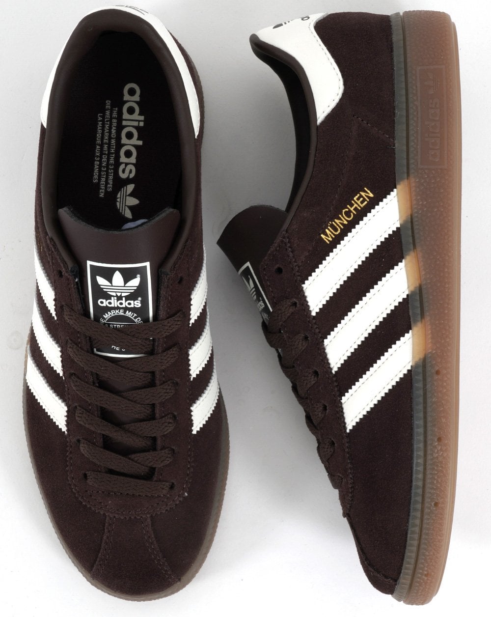 Adidas Munchen Trainers Brown/Off White