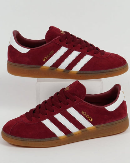 Adidas München Sneaker Burgund/Weiß