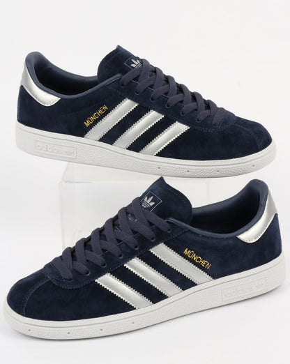 Adidas München Sneakers Marineblau/Silber