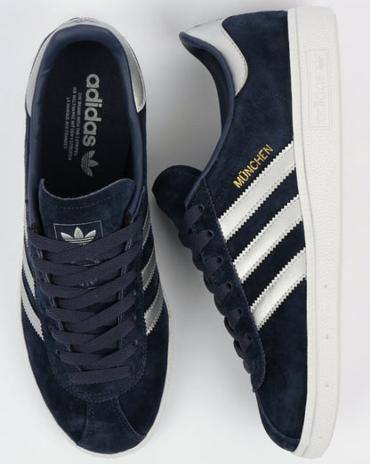 Adidas München Sneakers Marineblau/Silber