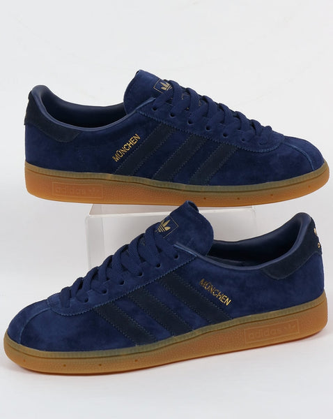 Adidas Munchen Trainers Rich Navy/Gold