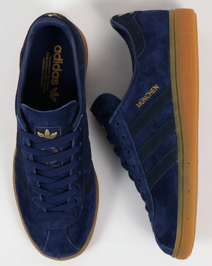 Adidas Munchen Trainers Rich Navy/Gold