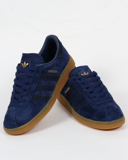Adidas Munchen Trainers Rich Navy/Gold