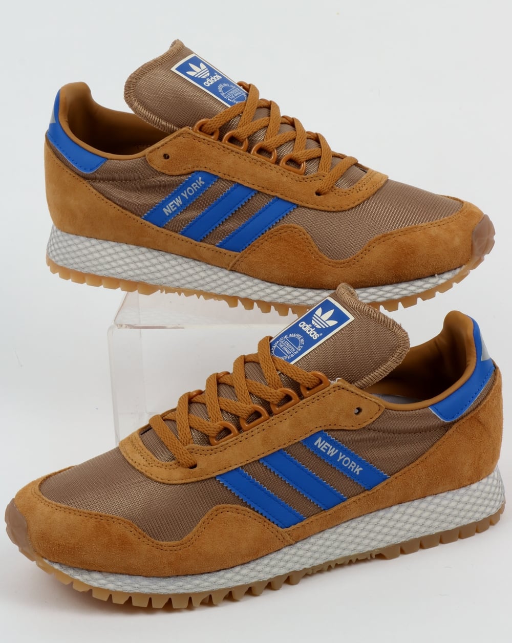 Adidas New York Trainers Rich Tan/Blue