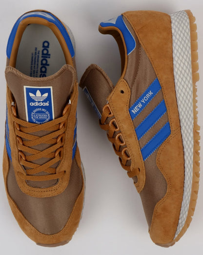 Adidas New York Sneakers Hellbraun/Blau