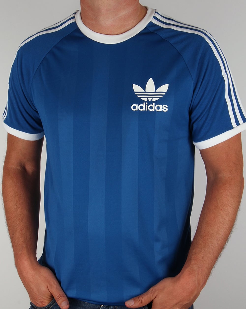 Adidas Old Skool 3-Streifen-T-Shirt Königsblau