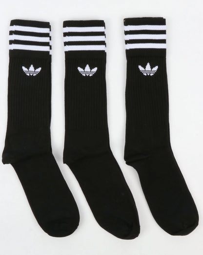 Adidas Originals – Crew-Socken im 3er-Pack, Schwarz/Weiß
