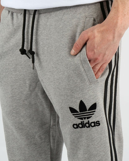 Adidas Originals – Trainingshose mit 3 Streifen, Grau meliert
