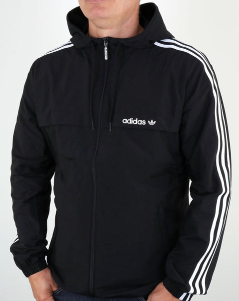 Adidas Originals 3 Striped Windbreaker Black
