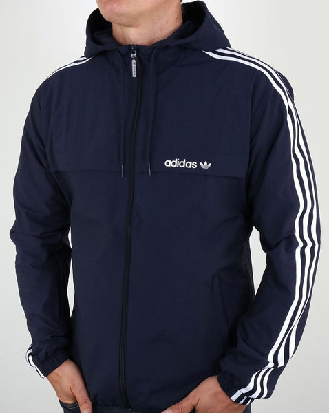 Adidas Originals 3 Striped Windbreaker Legend Ink