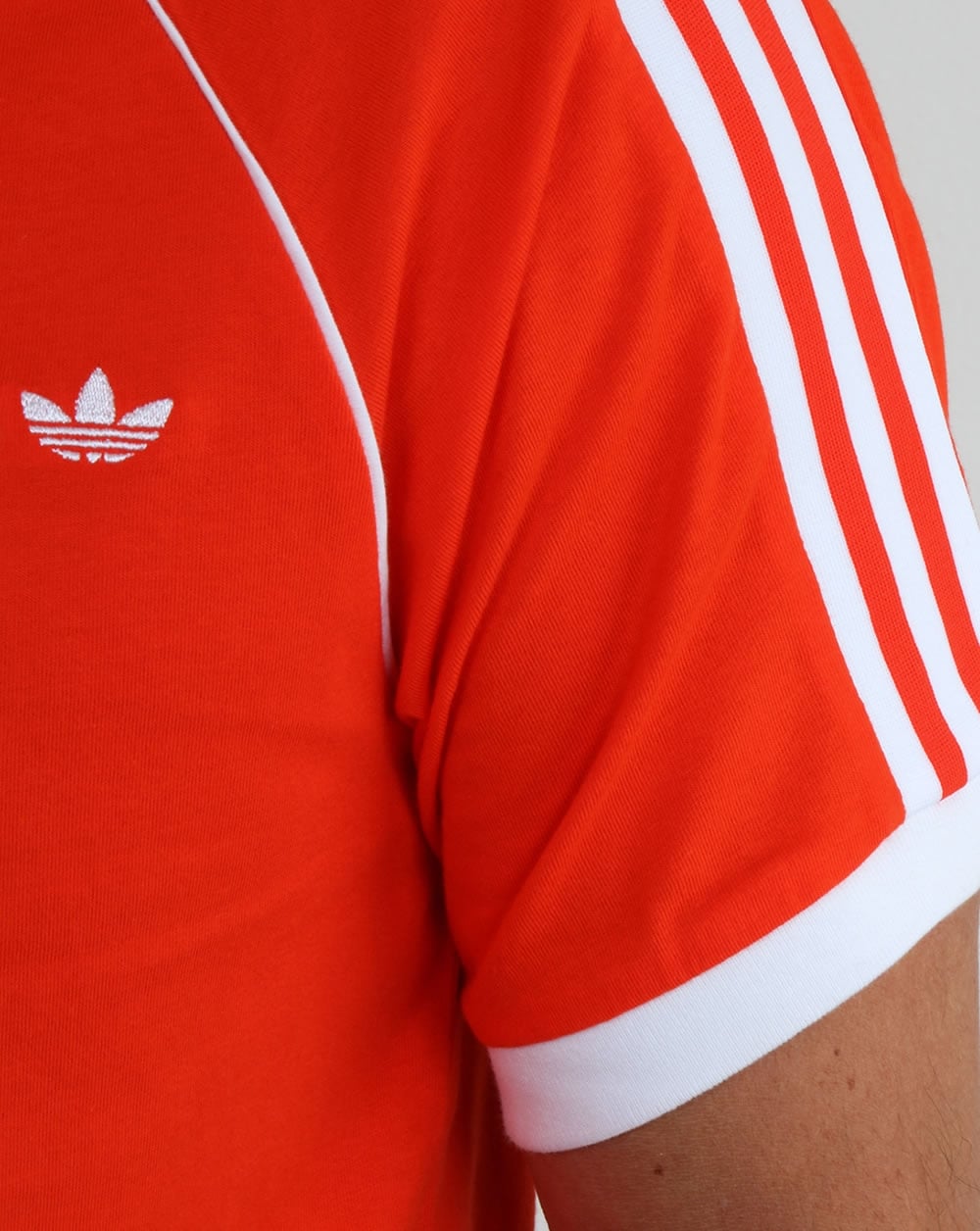 Adidas Originals 3 Stripes Cali T Shirt Bold Orange