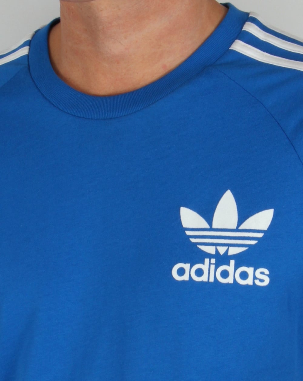 Adidas Originals 3-Streifen-T-Shirt Bluebird Blau