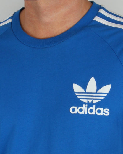 Adidas Originals 3-Streifen-T-Shirt Bluebird Blau