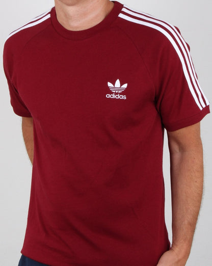 Adidas Originals 3-Streifen-T-Shirt Collegiate Burgund