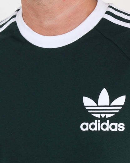 Adidas Originals 3-Streifen T-Shirt Grün Nacht