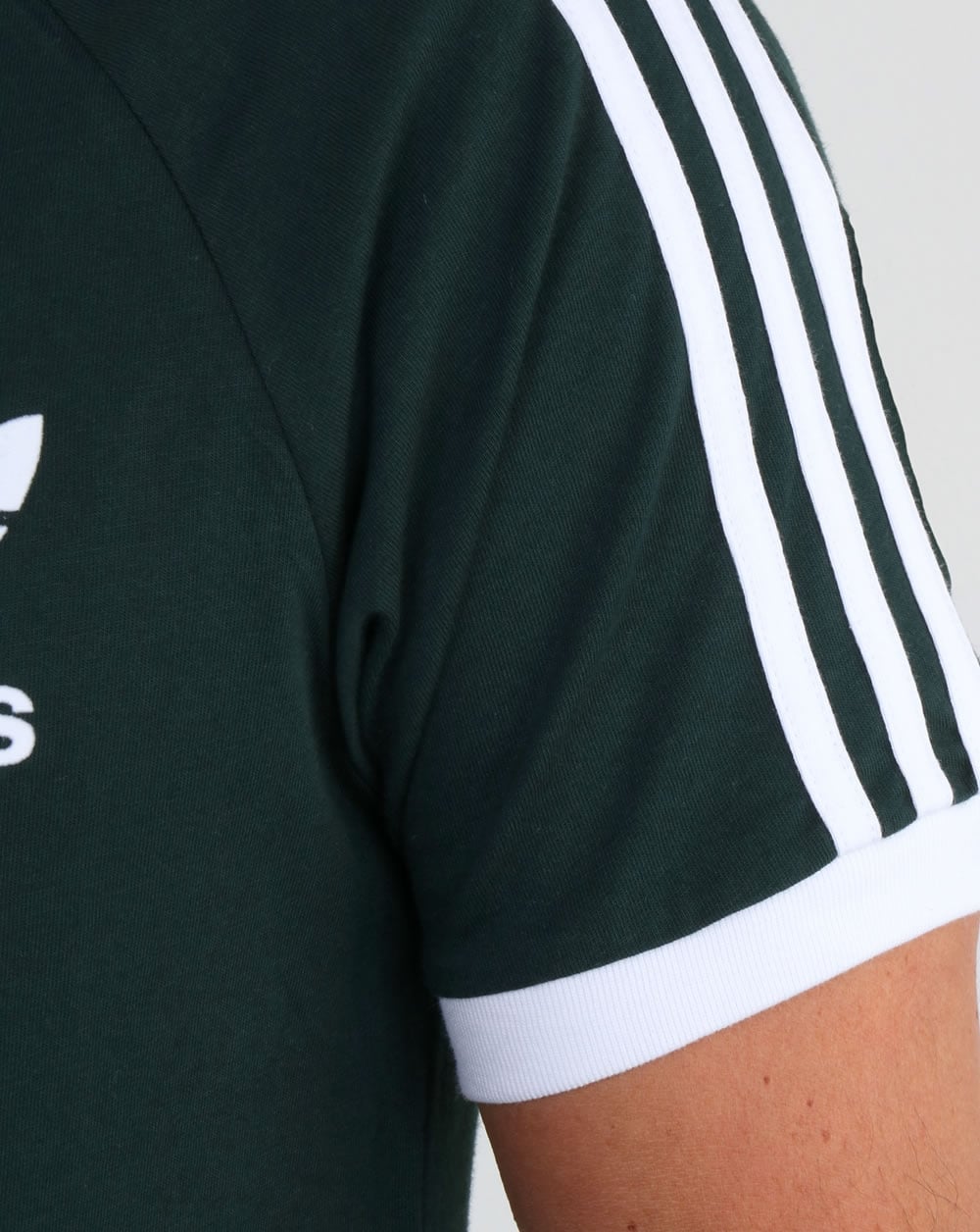 Adidas Originals 3-Streifen T-Shirt Grün Nacht