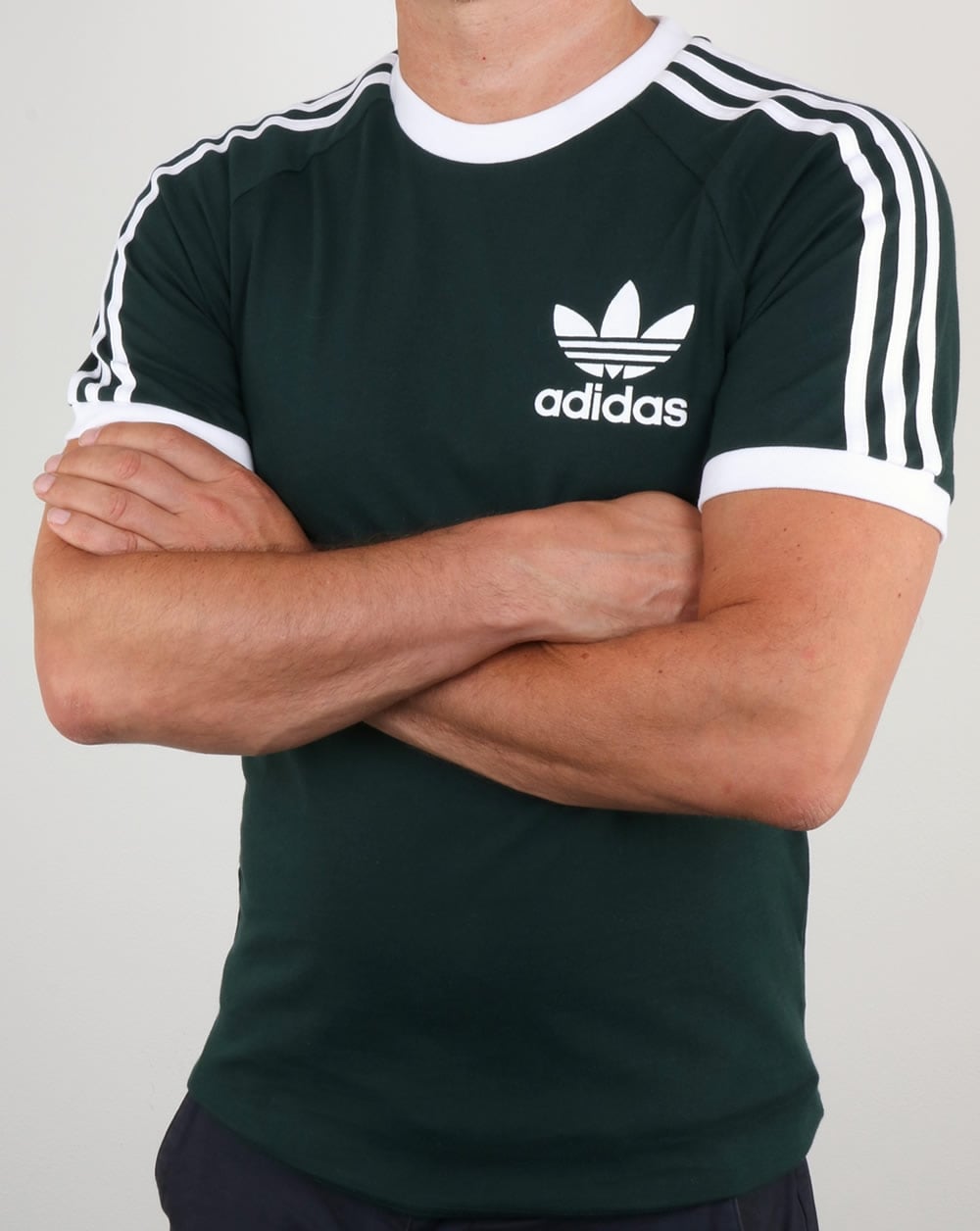 Adidas Originals 3-Streifen T-Shirt Grün Nacht