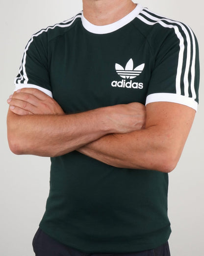 Adidas Originals 3-Streifen T-Shirt Grün Nacht
